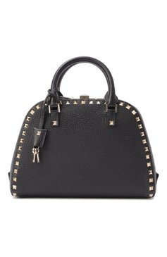 Женская сумка rockstud  VALENTINO черного цвета, арт. 6W2B0Q96/VSF | Фото 1 (Размер: medium; Материал: Натуральная кожа; Ремень/цепочка: На ремешке)