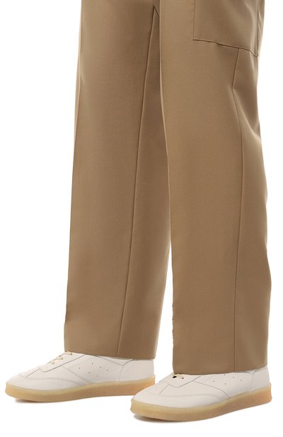 Кожаные кеды 6 court MM6 белого цвета по цене 46350 руб., арт. SH1WS0003/P6783, фото 3 Кожаные кеды 6 court MM6, арт. SH1WS0003/P6783, фото 3