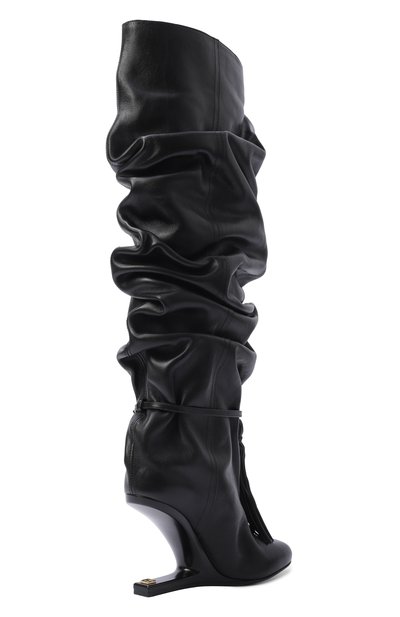 Кожаные сапоги no wedge 95 BALMAIN, арт. HN1TB288/LSDX, фото 5