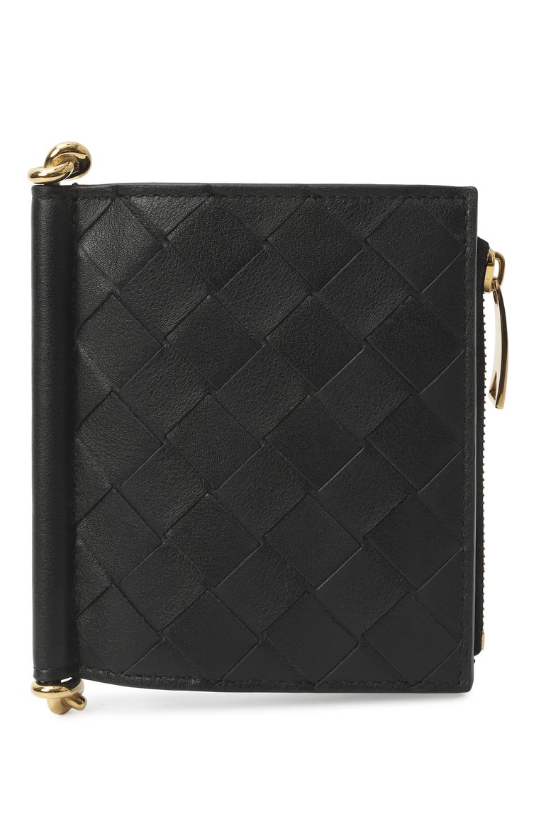 Женские кожаное портмоне BOTTEGA VENETA черного цвета, арт. 788055/V4R41 | Фото 1 (Нос: Не проставлено; Материал: Натуральная кожа; Автоматизация состава: Проставлено)