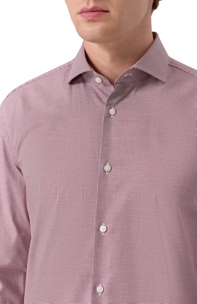 Хлопковая сорочка BOSS бордового цвета по цене 14950 руб., арт. 50539134, фото 5 Хлопковая сорочка BOSS, арт. 50539134, фото 5
