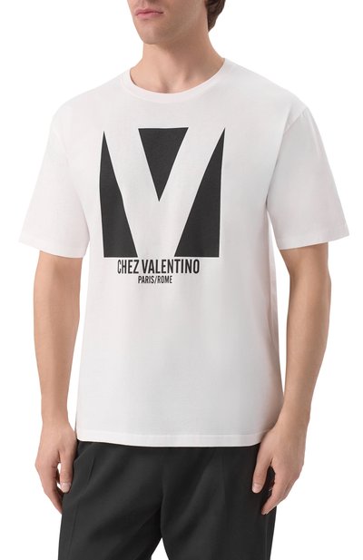 Хлопковая футболка VALENTINO, арт. 6V3MG16P/AQ9, фо�то 3