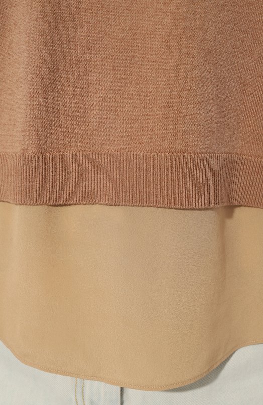 Пуловер из шерсти и хлопка See by Chloé Бежевый, фото 5