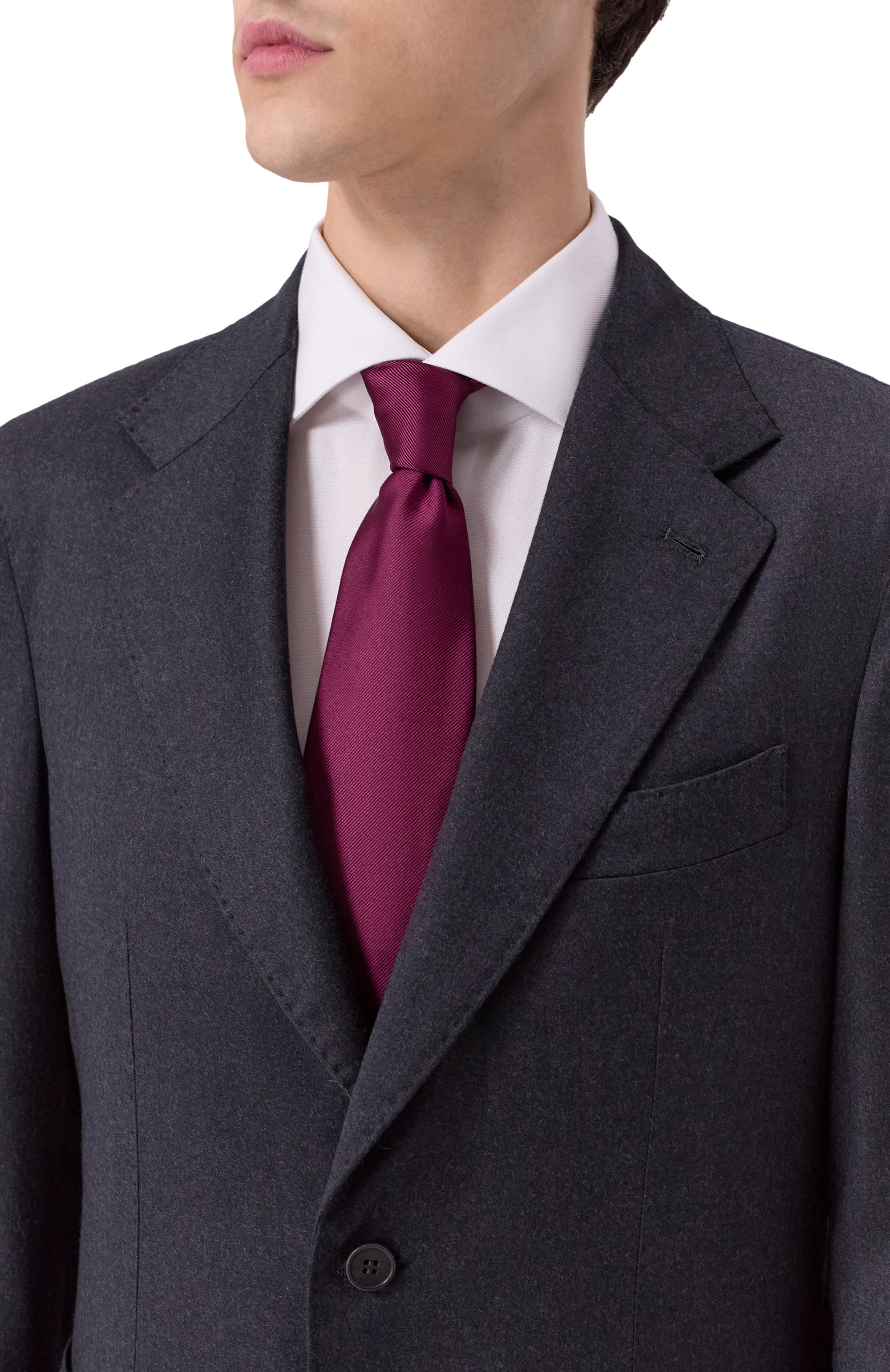 Шелковый галстук BRIONI бордового цвета по цене 29950 руб., арт. 061D00/PZ418, фото 2 Шелковый галстук BRIONI, арт. 061D00/PZ418, фото 2