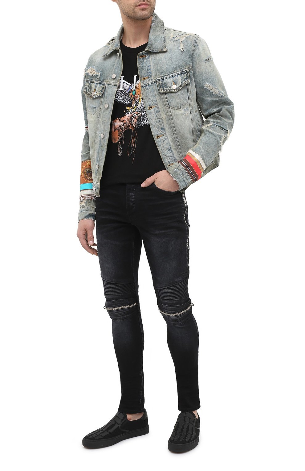 Джинсовая куртка AMIRI синего цвета по цене 190500 руб., арт. W0M04603RD, фото 2 Джинсовая куртка AMIRI, арт. W0M04603RD, фото 2