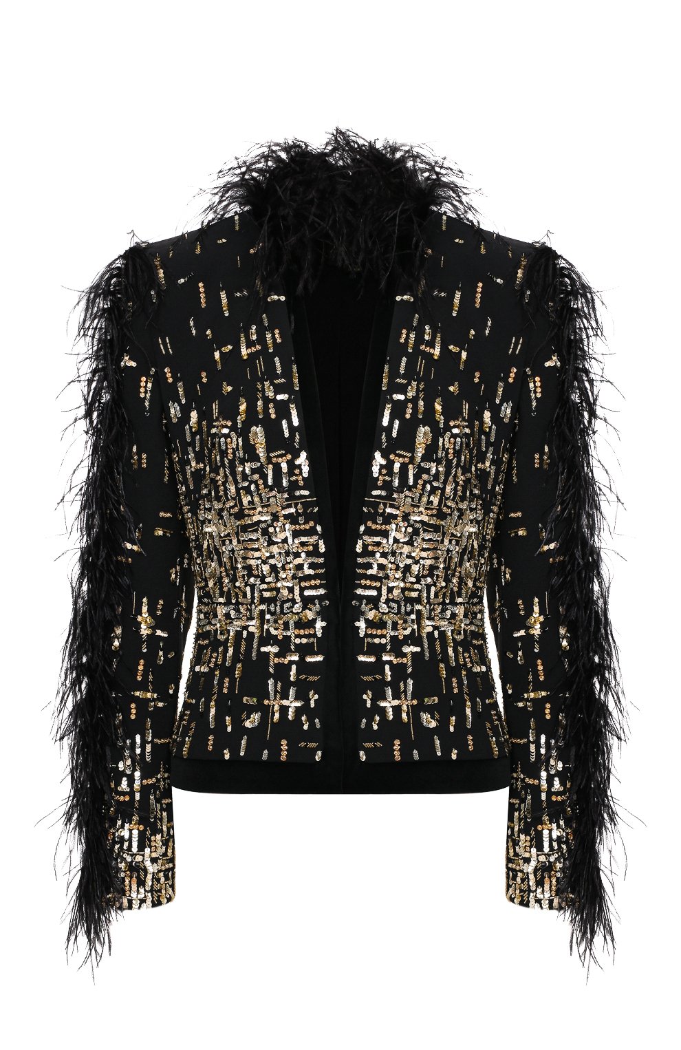 Жакет с отделкой перьями ZUHAIR MURAD, арт. JKF21001/CRCA007, фото 1