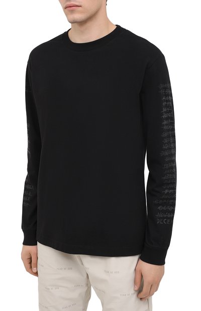 Хлопковый лонгслив RTA, арт. MF094-49BLK2, фото 3