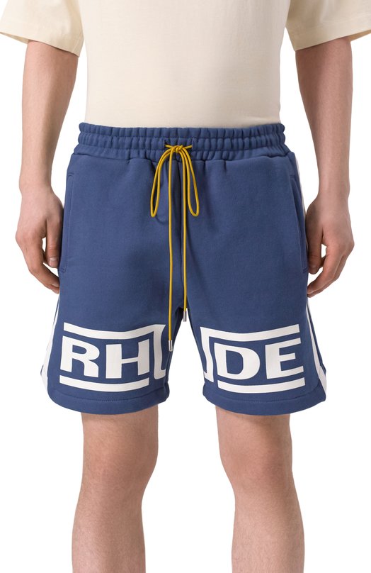Хлопковые шорты Rhude RHPS25SH02012 Синий  RHPS25SH02012 Фото 3