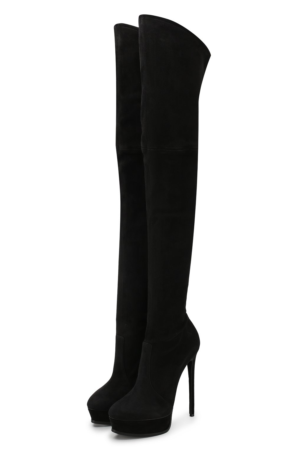 Замшевые ботфорты flora на шпильке и платформе CASADEI, арт. 1T831E140.T045000, фото 1