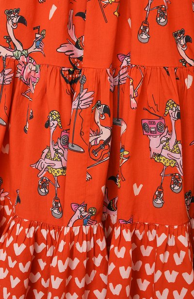 Хлопковая юбка STELLA MCCARTNEY кораллового цвета по цене 7455 руб., арт. 602740/SQK84, фото 3 Хлопковая юбка STELLA MCCARTNEY, арт. 602740/SQK84, фото 3