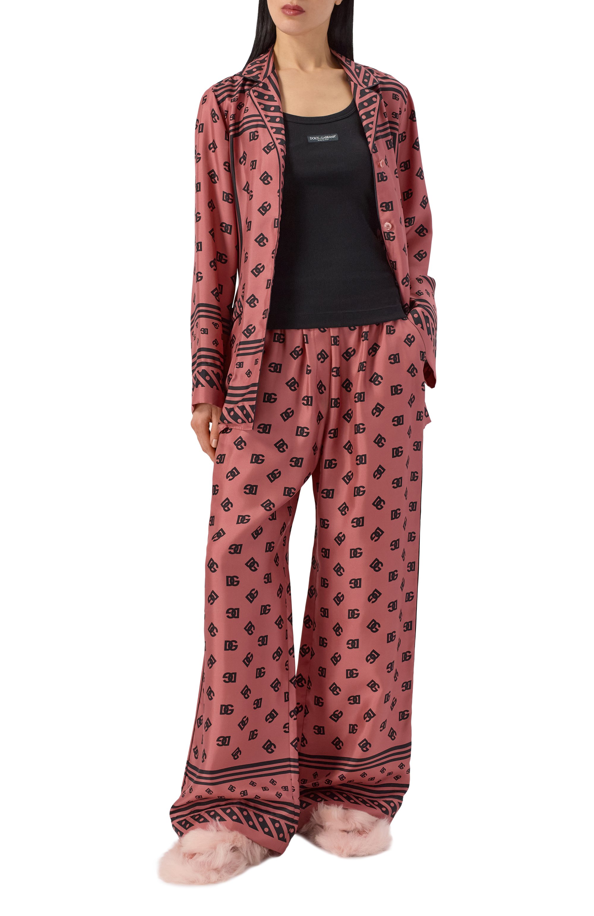 Шлепанцы из овчины DOLCE & GABBANA, арт. CQ0714/A9Y88, фото 3