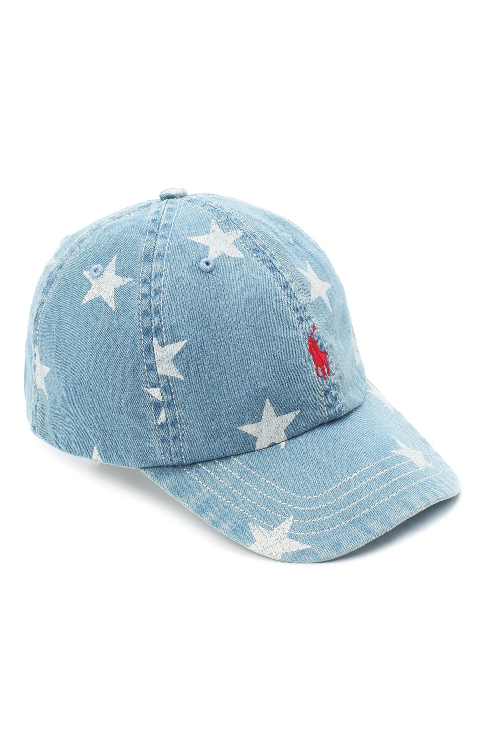 Джинсовая бейсболка POLO RALPH LAUREN голубого цвета по цене 4660 руб., арт. 322793582, фото 1 Джинсовая бейсболка POLO RALPH LAUREN, арт. 322793582, фото 1