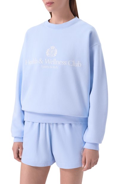 Хлопковый свитшот SPORTY AND RICH, арт. ST098710241BL90, фото 3