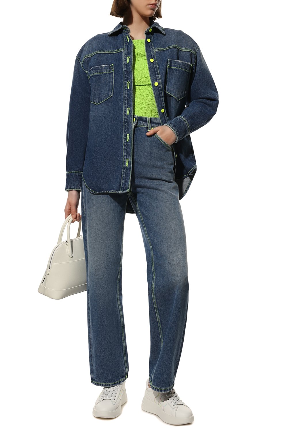 Джинсы MSGM синего цвета по цене 33300 руб., арт. 3241MDP54L 227276, фото 2 Джинсы MSGM, арт. 3241MDP54L 227276, фото 2
