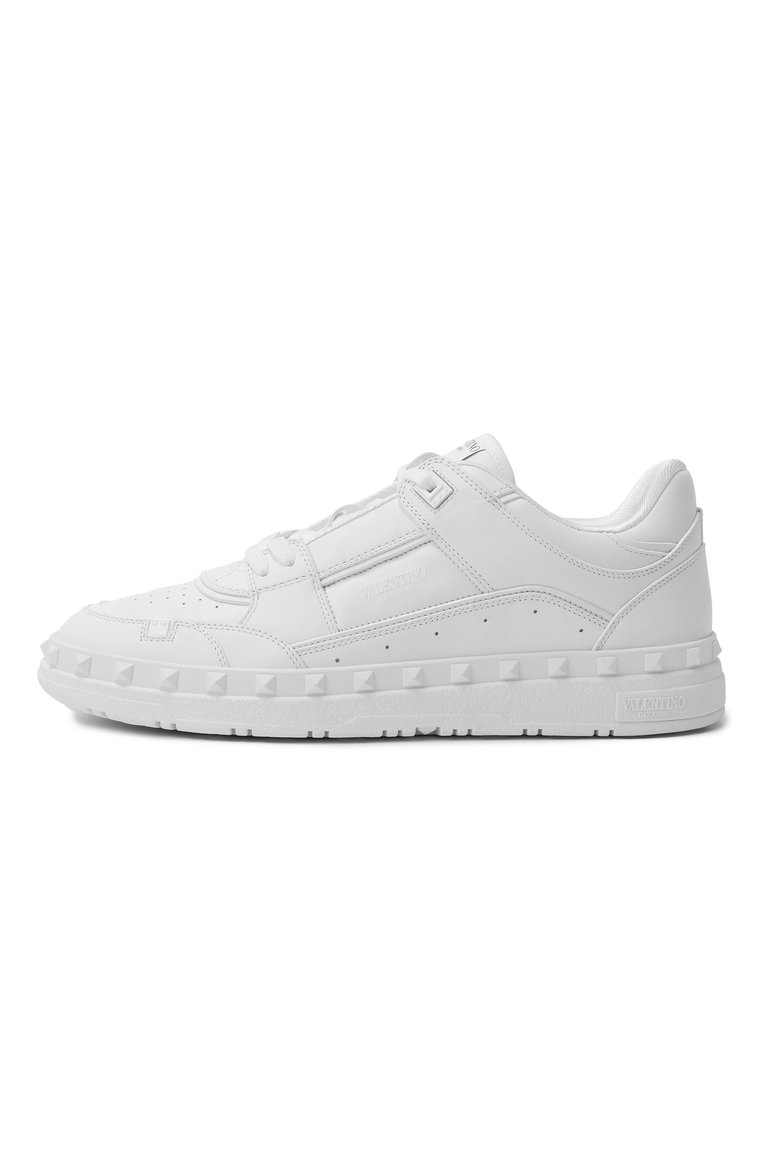 Мужские кожаные кеды freedots VALENTINO белого цвета, арт. 6Y2S0H43/RDG | Фото 4 (Подошва: Массивная; Материал внешний: Натуральная кожа; Материал внутренний: Текстиль; Кросс-КТ: Низкие; Материал утеплителя: Без утеплителя; Стили: Классический; Автоматизация состава: Проставлено; Автоматизация ТО: Проставлено)