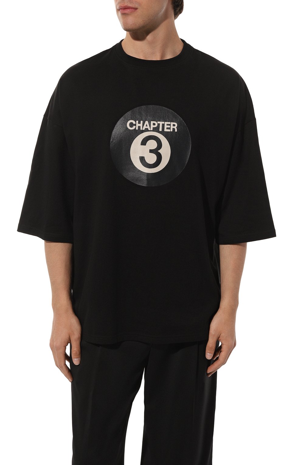 Хлопковая футболка TEE LIBRARY, арт. TC0T-13-BK, фото 3