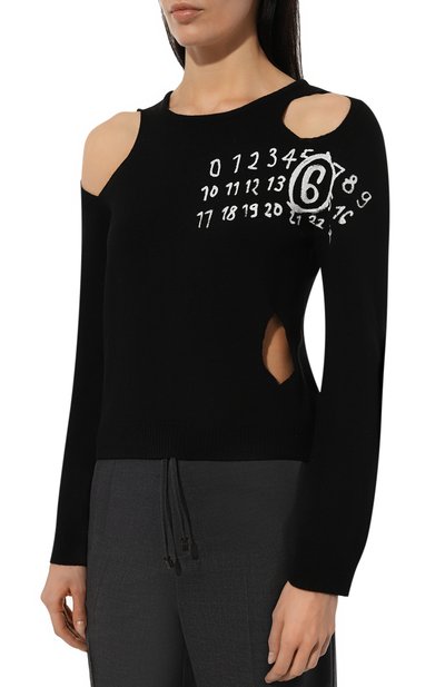 Шерстяной пуловер MM6, арт. S62NH0034/M13071, фото 3