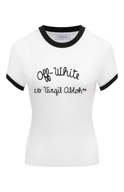 Хлопковая футболка OFF-WHITE, арт. 0WAA112F24JER001, фото 1