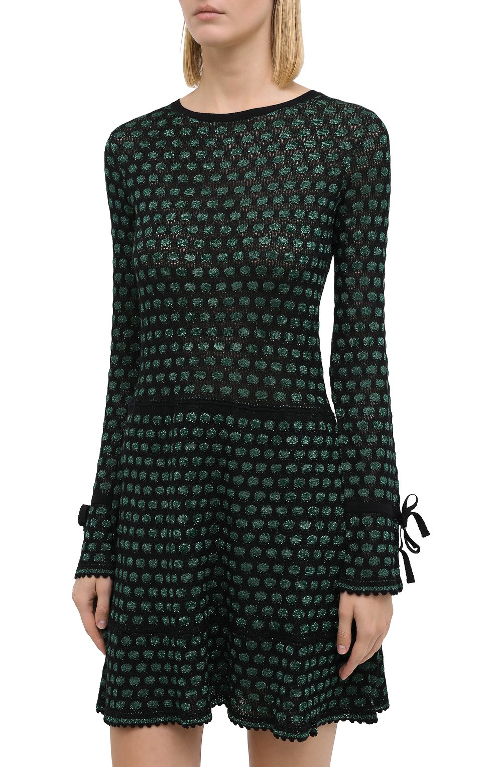 Платье из хлопка и вискозы REDVALENTINO черного цвета по цене 76350 руб., арт. UR3KD00B/5A4, фото 3 Платье из хлопка и вискозы REDVALENTINO, арт. UR3KD00B/5A4, фото 3