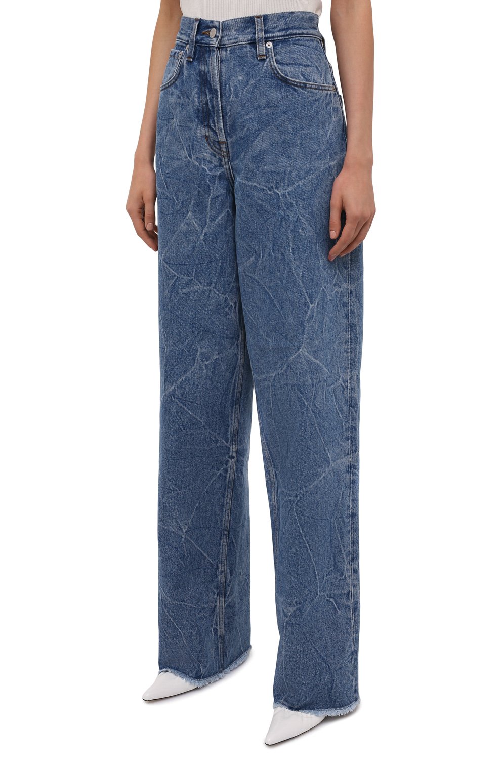 Джинсы DRIES VAN NOTEN голубого цвета по цене 45800 руб., арт. 212-012404-3381, фото 3 Джинсы DRIES VAN NOTEN, арт. 212-012404-3381, фото 3