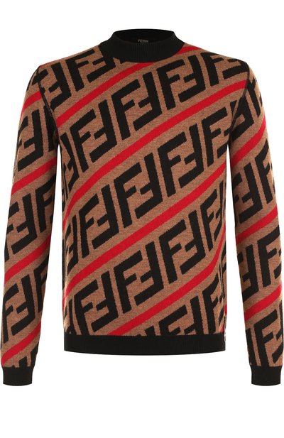 Шерстяной джемпер с принтом FENDI, арт. FZZ416 A4GN, фото 1