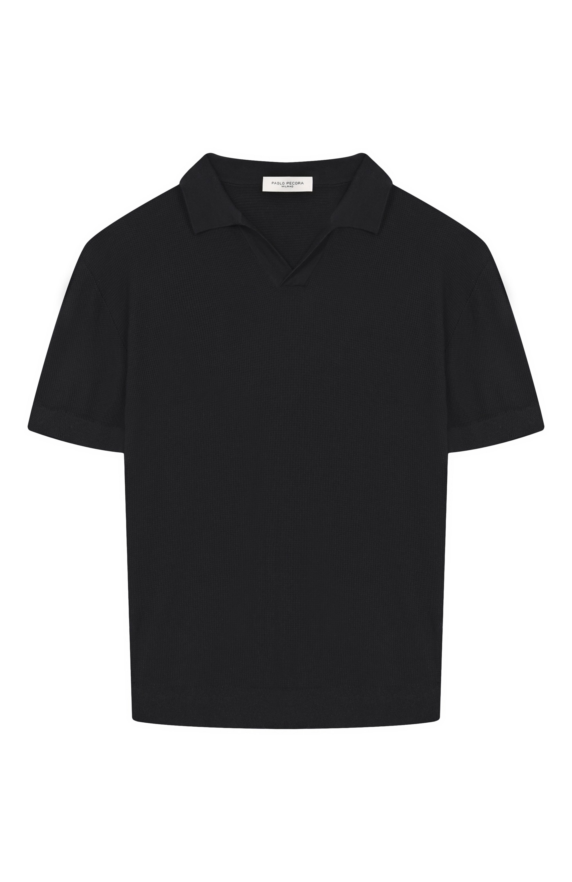 Хлопковое поло PAOLO PECORA MILANO темно-синего цвета по цене 16500 руб., арт. PP4178, фото 1 Хлопковое поло PAOLO PECORA MILANO, арт. PP4178, фото 1