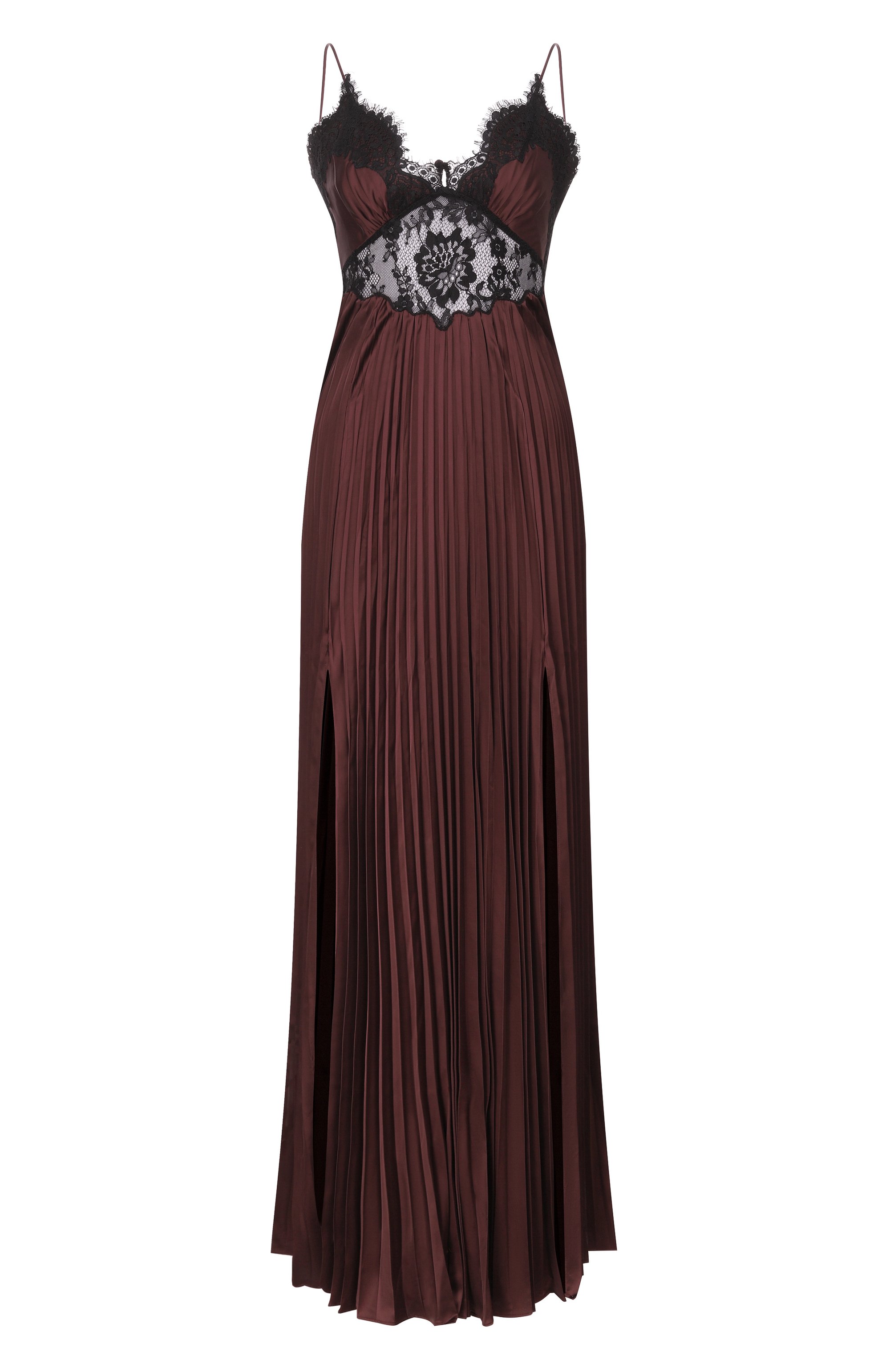 Атласное платье SELF-PORTRAIT, арт. SS26-157X-BR, фото 1