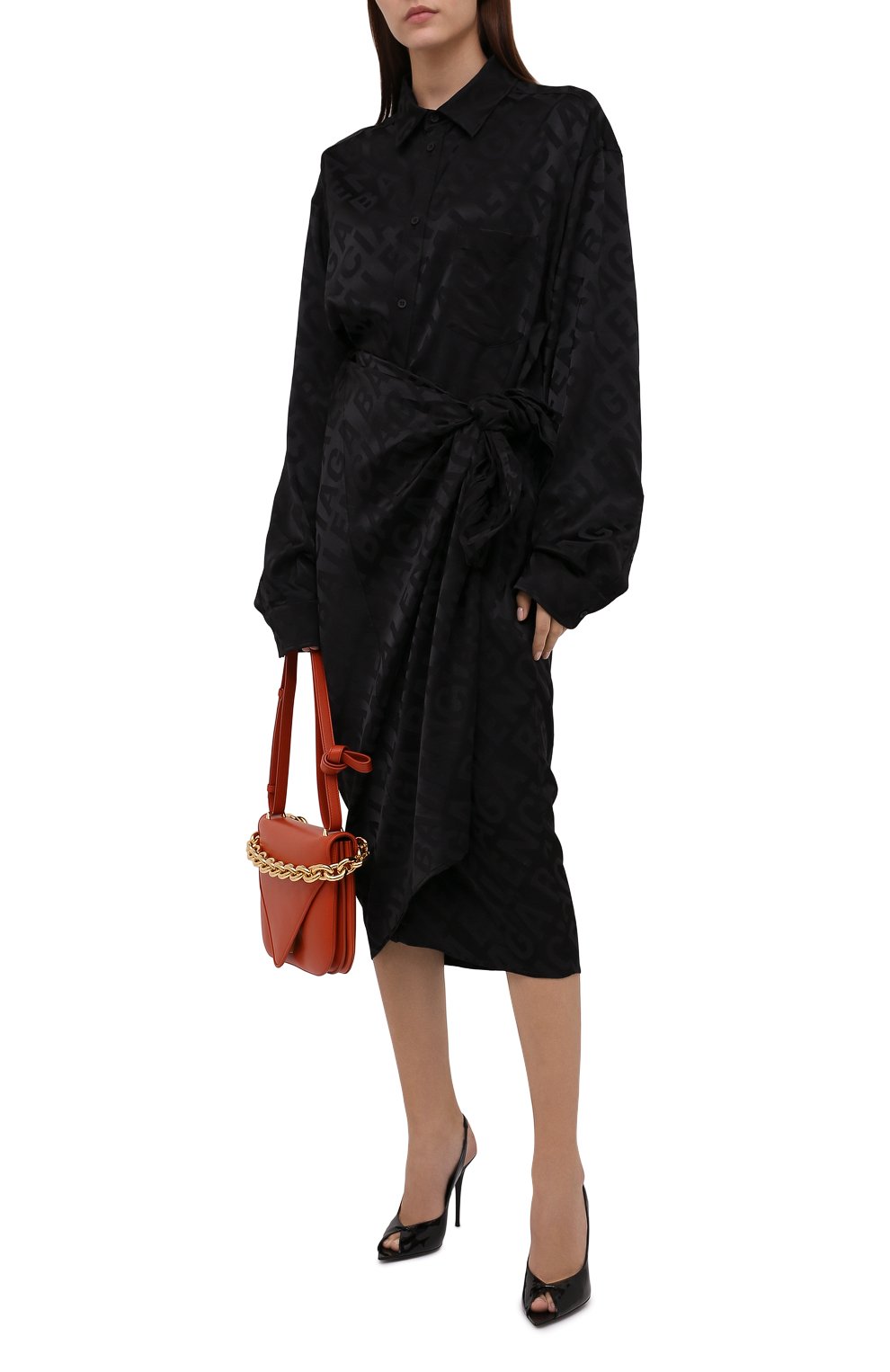 Атласное платье BALENCIAGA, арт. 671667/TI038, фото 2