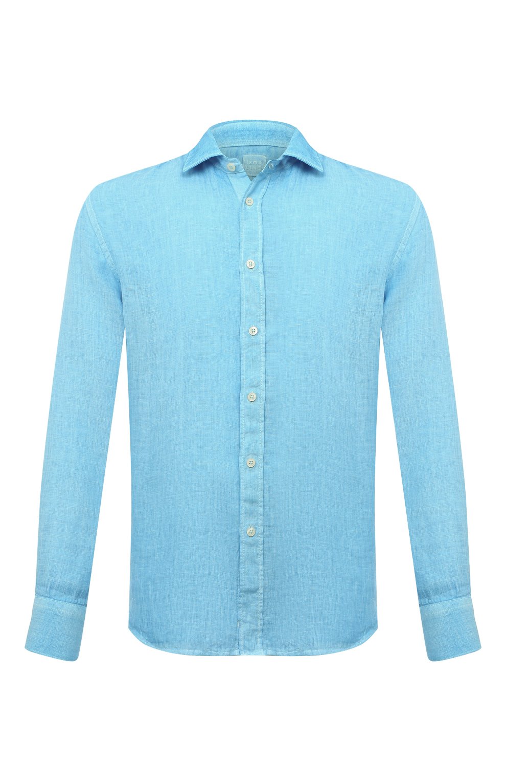 Льняная рубашка 120% LINO голубого цвета по цене 26350 руб., арт. Y0M1311/0000115/S00, фото 1 Льняная рубашка 120% LINO, арт. Y0M1311/0000115/S00, фото 1