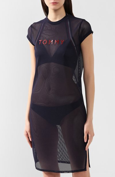 Платье TOMMY HILFIGER синего цвета по цене 6990 руб., арт. UW0UW01527, фото 3 Платье TOMMY HILFIGER, арт. UW0UW01527, фото 3