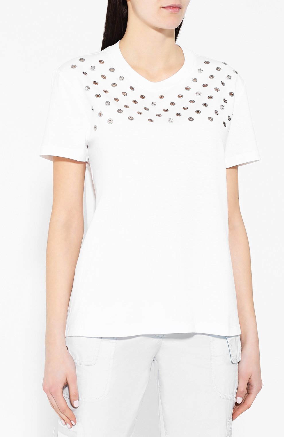 Хлопковая футболка REDVALENTINO белого цвета по цене 22500 руб., арт. RR3MG00J/EEJ, фото 3 Хлопковая футболка REDVALENTINO, арт. RR3MG00J/EEJ, фото 3