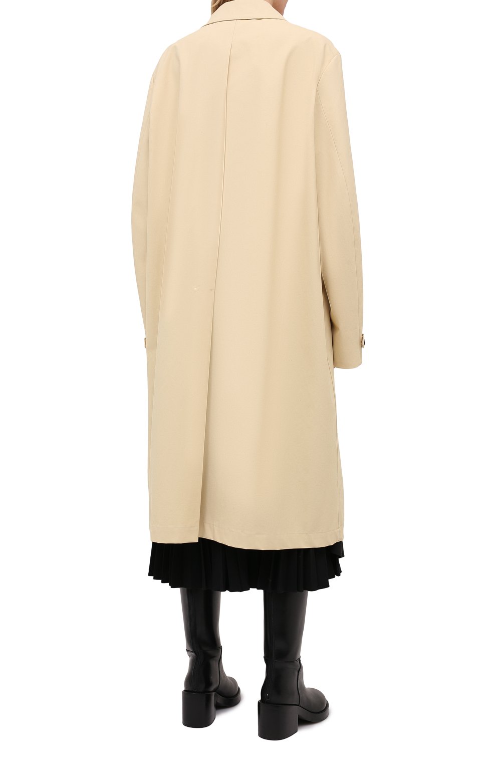 Хлопковый плащ JIL SANDER желтого цвета по цене 230000 руб., арт. JSWR126024-WR242700, фото 4 Хлопковый плащ JIL SANDER, арт. JSWR126024-WR242700, фото 4