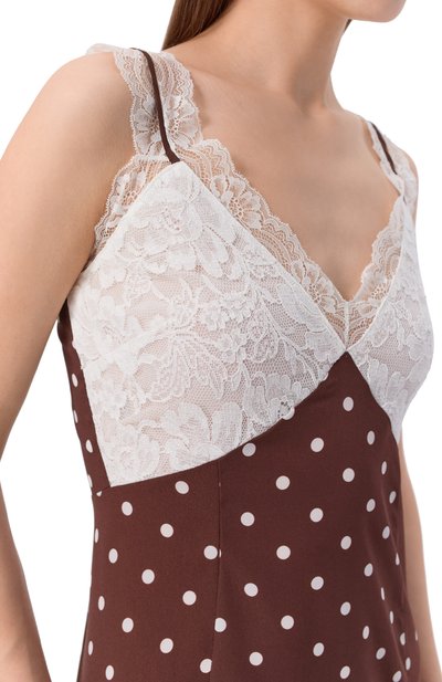 Платье ROWEN ROSE коричневого цвета по цене 89650 руб., арт. DRS_RR472, фото 4 Платье ROWEN ROSE, арт. DRS_RR472, фото 4