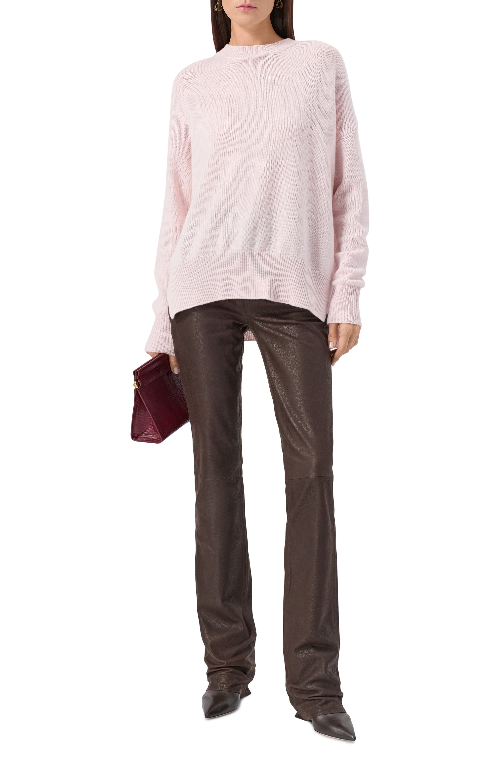 Кашемировый свитер JIL SANDER светло-розового цвета по цене 184000 руб., арт. J02GP0013/J13206, фото 2 Кашемировый свитер JIL SANDER, арт. J02GP0013/J13206, фото 2