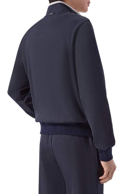 Толстовка из хлопка и шелка Capobianco 20M452.DS00. Синий  20M452.DS00. Фото 4