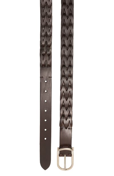 Кожаный ремень BRUNELLO CUCINELLI темно-коричневого цвета по цене 113000 руб., арт. MAUPP333, фото 3 Кожаный ремень BRUNELLO CUCINELLI, арт. MAUPP333, фото 3