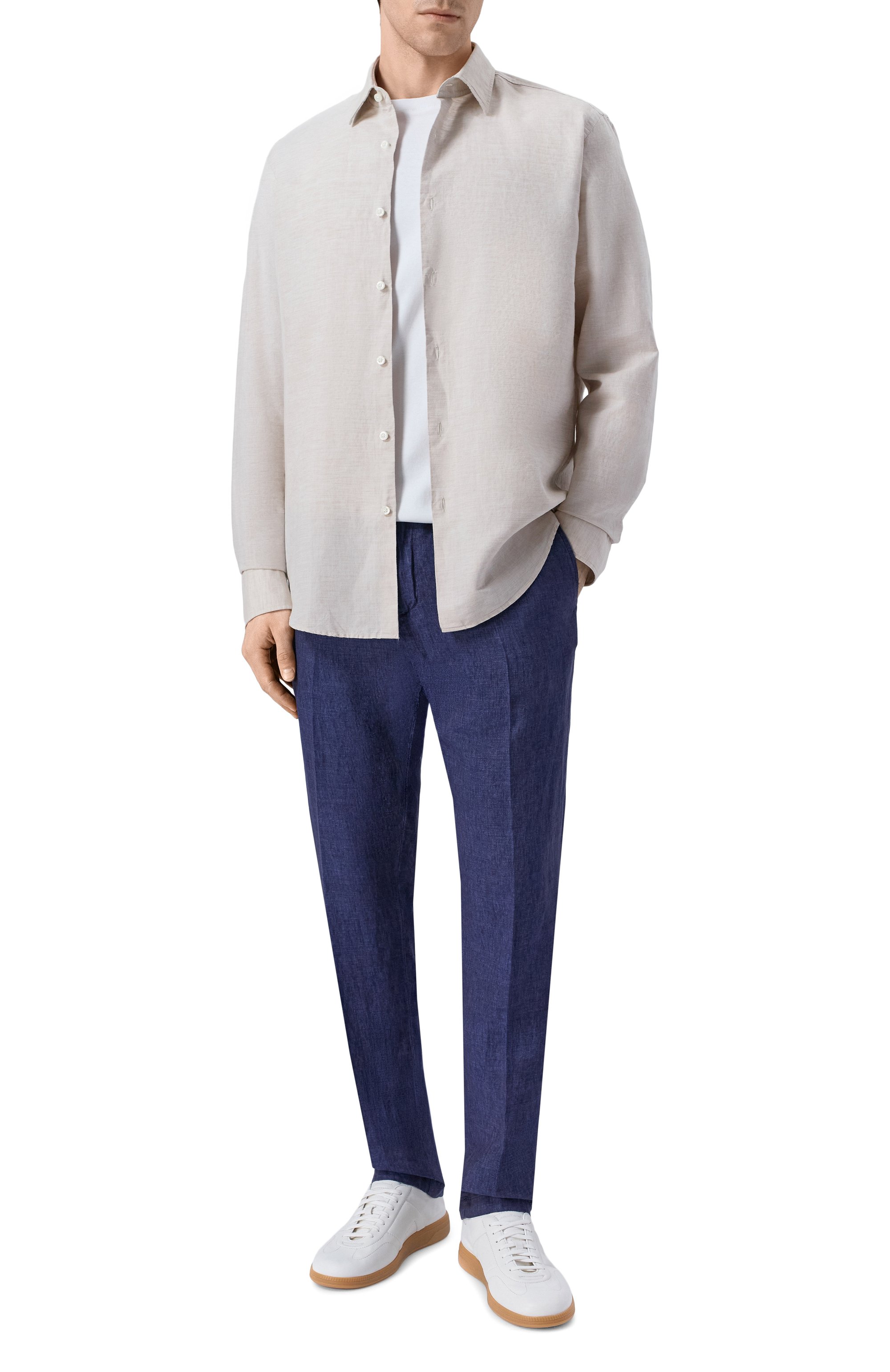 Рубашка изо льна и хлопка BOSS, арт. 50561124, фото 2