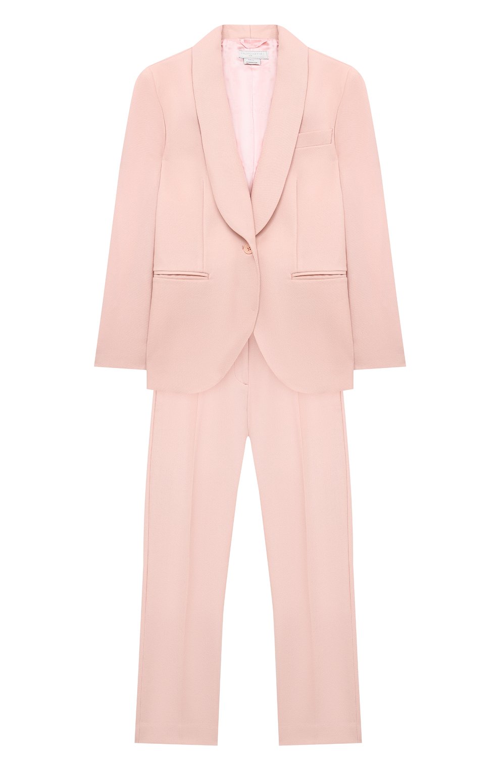 Шерстяной костюм STELLA MCCARTNEY розового цвета по цене 27400 руб., арт. 601407/SPKB5, фото 1 Шерстяной костюм STELLA MCCARTNEY, арт. 601407/SPKB5, фото 1