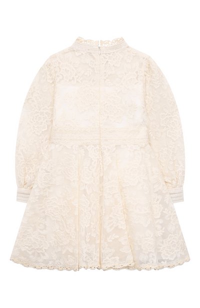 Хлопковое платье DESIGNERS CAT кремового цвета по цене 45900 руб., арт. 100000K01001242/4A-8A, фото 2 Хлопковое платье DESIGNERS CAT, арт. 100000K01001242/4A-8A, фото 2