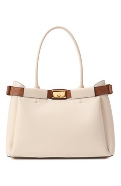 Женская сумка iris large FURLA кремового цвета, арт. WB01462/BX3197 | Фото 1 (Драгоценные камни: Проставлено; Материал сплава: Проставлено; Размер: large; Материал: Натуральная кожа)