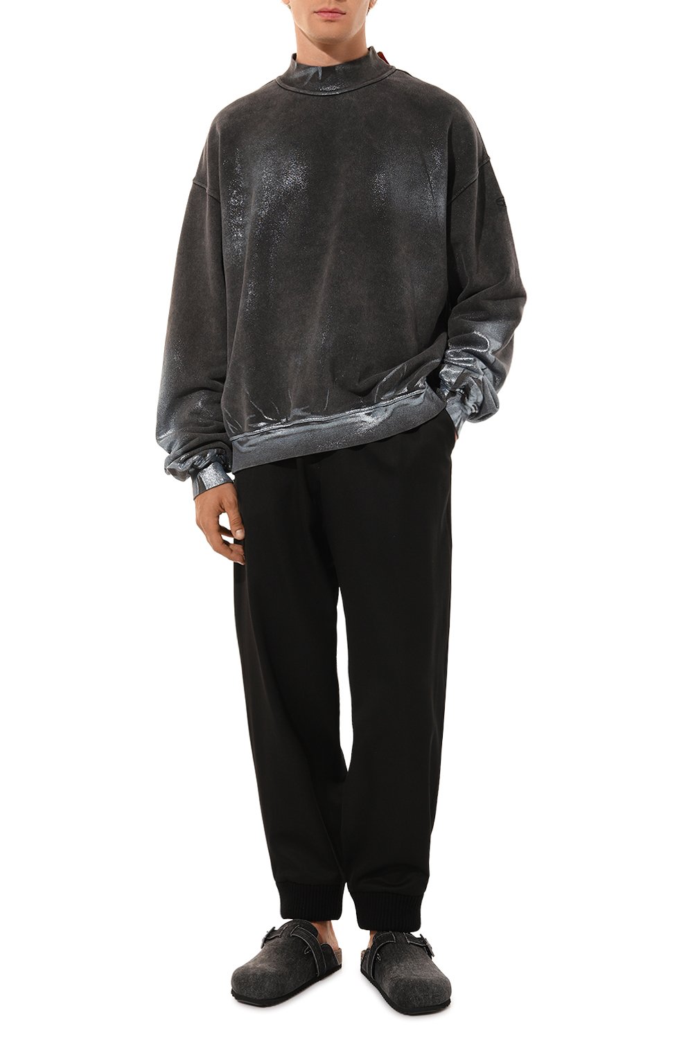 Джоггеры из шерсти и вискозы MOSCHINO черного цвета по цене 55950 руб., арт. A0311/7047, фото 2 Джоггеры из шерсти и вискозы MOSCHINO, арт. A0311/7047, фото 2
