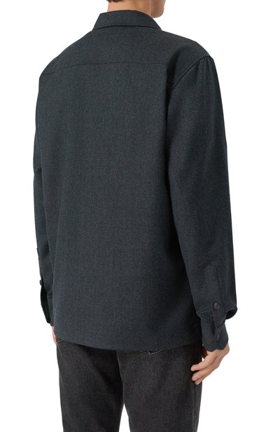 Шерстяная рубашка CAPOBIANCO темно-серого цвета по цене 67550 руб., арт. 19M501.FL00., фото 4 Шерстяная рубашка CAPOBIANCO, арт. 19M501.FL00., фото 4