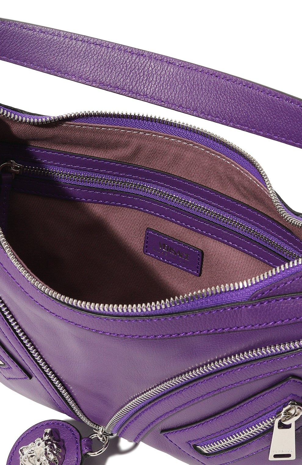 Сумка repeat VERSACE фиолетового цвета по цене 179500 руб., арт. 1007680/1A05878, фото 5 Сумка repeat VERSACE, арт. 1007680/1A05878, фото 5