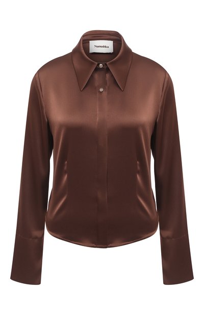 Блузка NANUSHKA, арт. ALICE_BR0WN_SLIP SATIN, фото 1