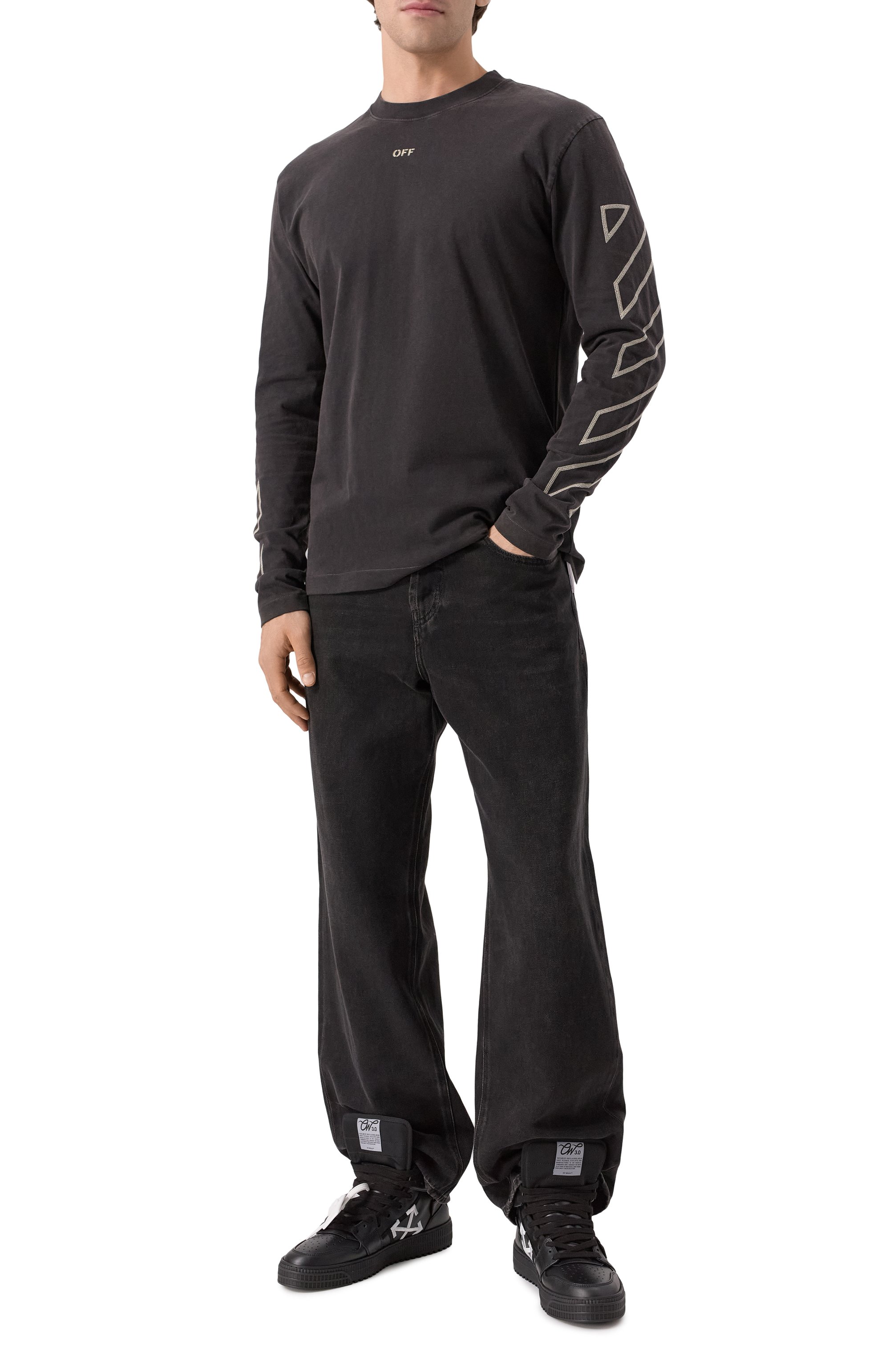 Кожаные кеды 3.0 off court courtesy OFF-WHITE, арт. 0MIA065C99LEA007, фото 2