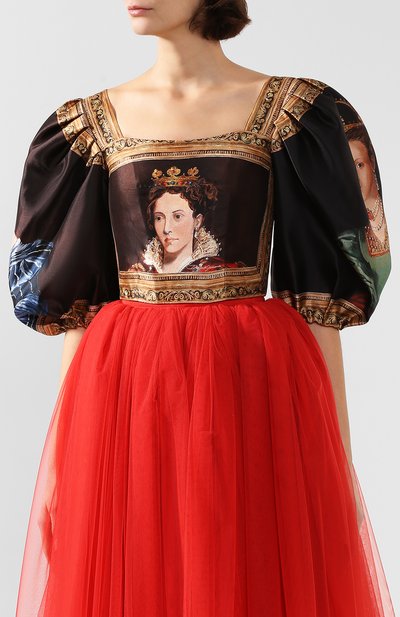 Шелковый топ DOLCE & GABBANA, арт. F73T8T/GDQ09, фото 3