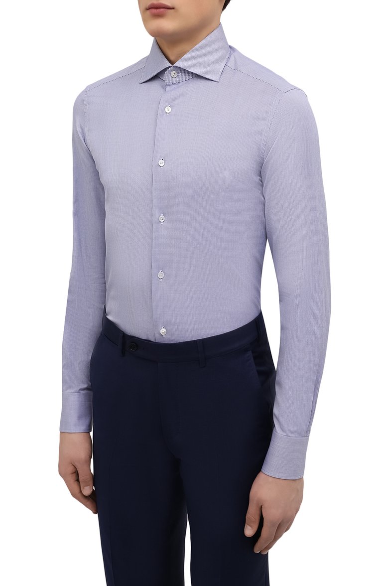 Хлопковая с�орочка ZEGNA, арт. 301035/9MS0BA, фото 1