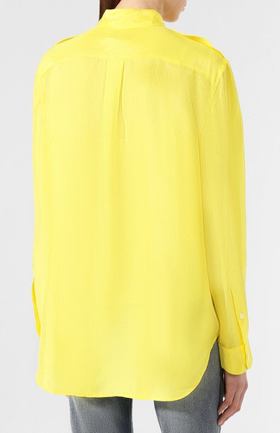Шелковая рубашка POLO RALPH LAUREN желтого цвета по цене 27750 руб., арт. 211744749, фото 4 Шелковая рубашка POLO RALPH LAUREN, арт. 211744749, фото 4