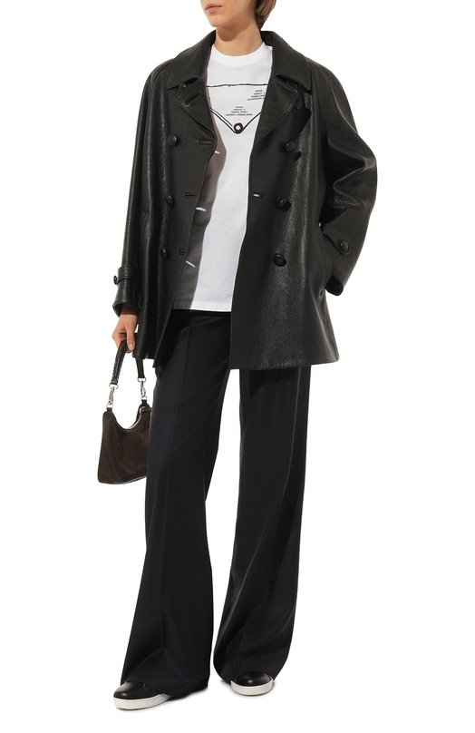 Хлопковая футболка Prada 3552AM-1YSN-F0009-211 Белый  3552AM-1YSN-F0009-211 Фото 2