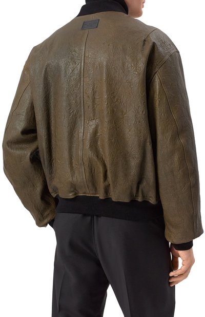 Кожаный бомбер DOLCE & GABBANA, арт. G9BEDL/HULUC, фото 4